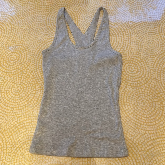 Sky Gray Tank Top with Back Silver Sequin Detail - Picture 3 of 5